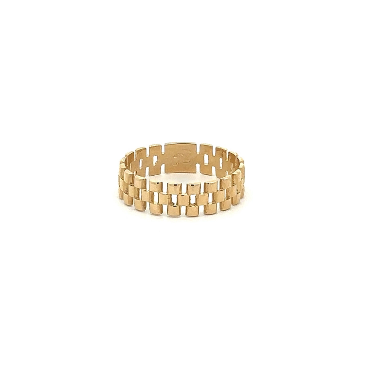 Gold Herrenring Rolex Style