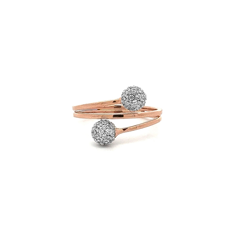 Ring aus Roségold mit Zirkonen