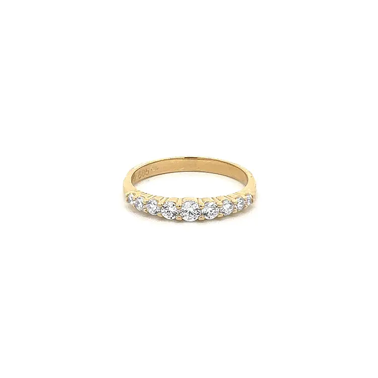 Goldring mit Zirkonen Reihe