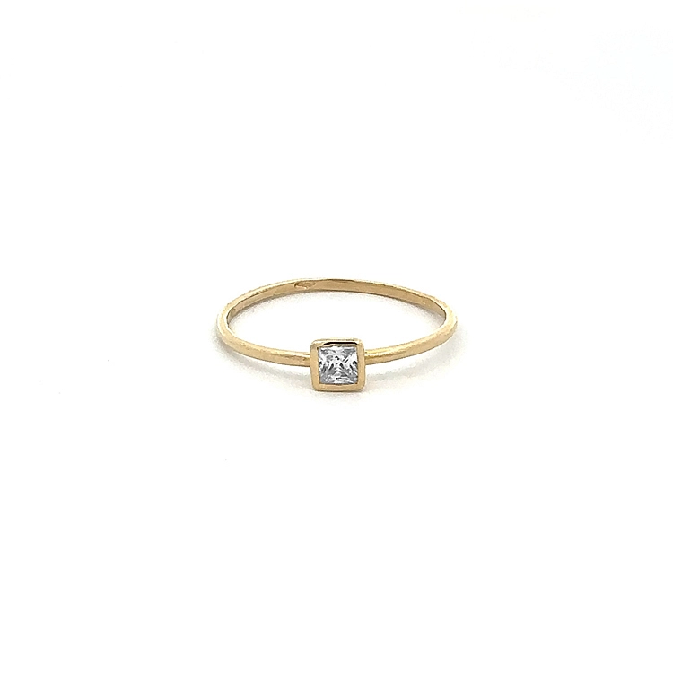 Goldring mit Zirkon