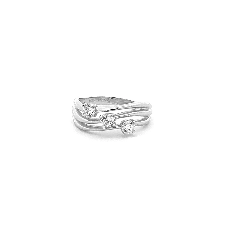 Goldring mit Zirkonen