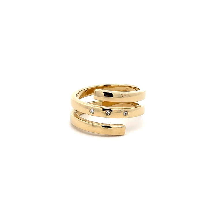 Goldring mit Zirkonen
