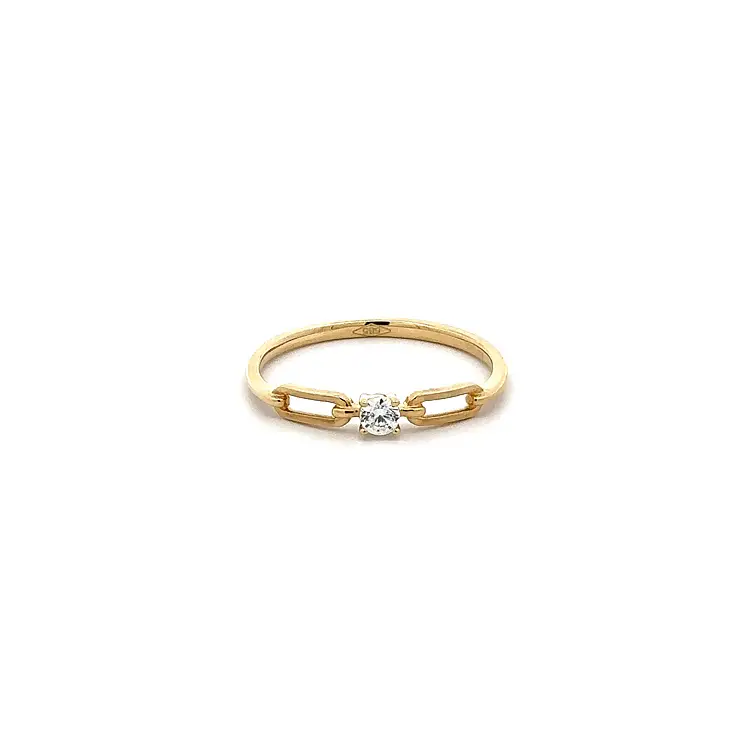 Gold Verlobungsring mit Zirkon