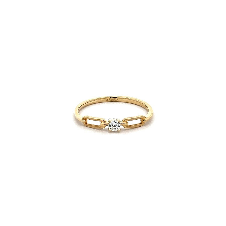 Gold Verlobungsring mit Zirkon