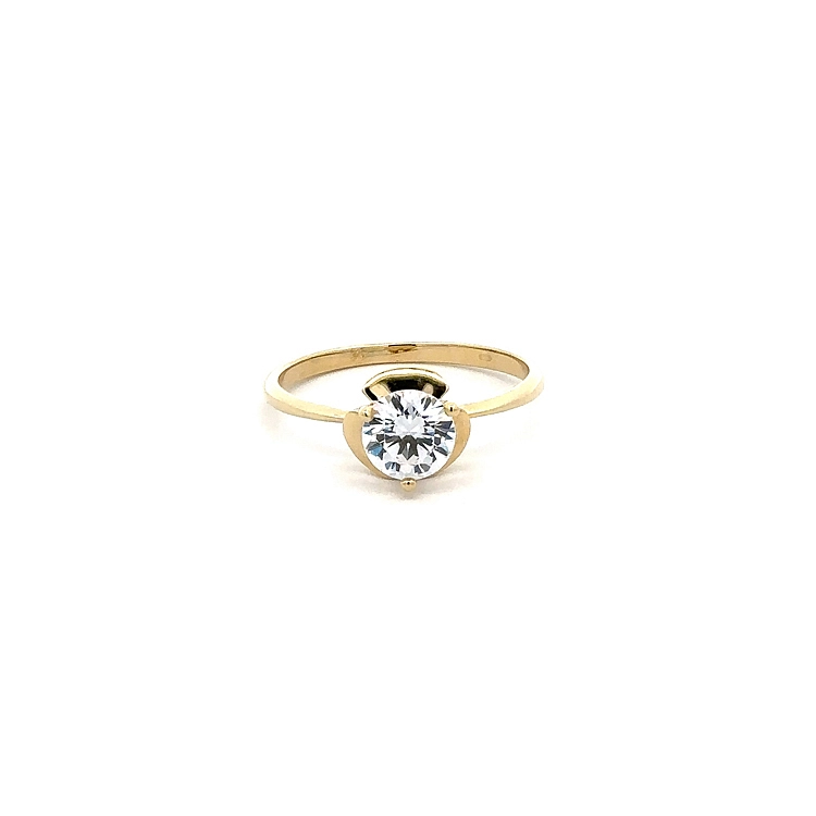 Gold Verlobungsring mit Zirkon