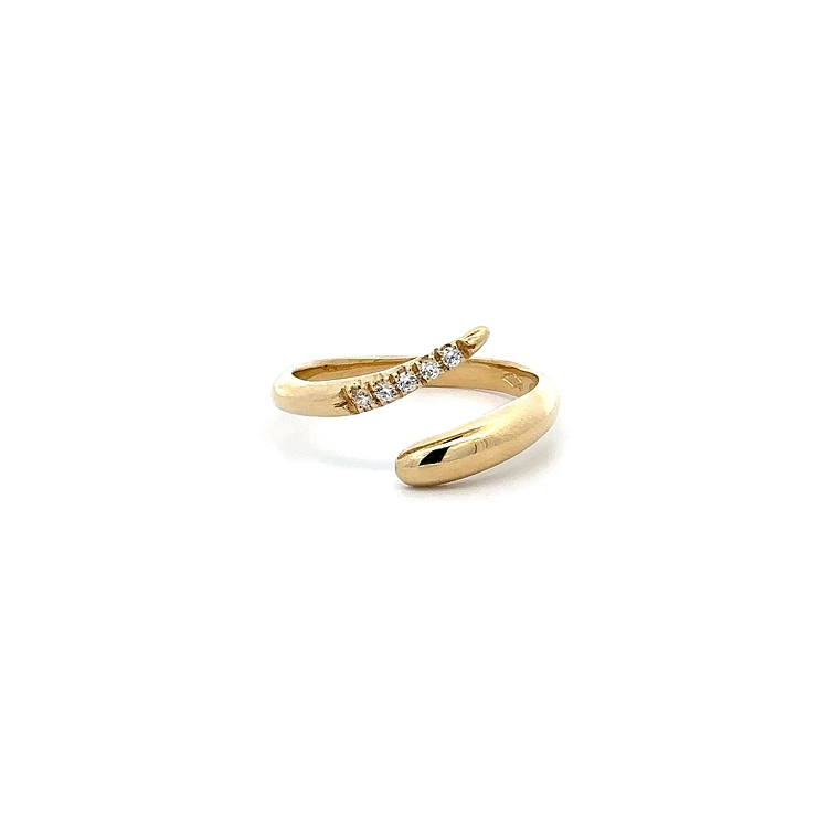 Goldring mit Zirkonen
