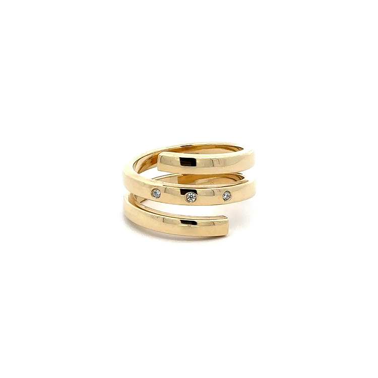 Goldring mit Zirkonen