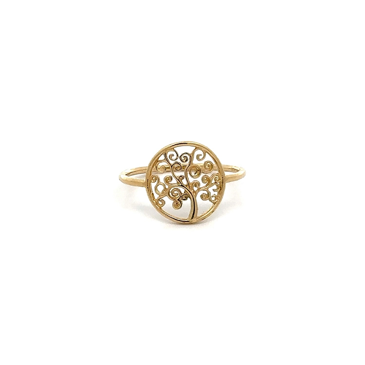 Goldring mit Lebensbaum-Symbolik