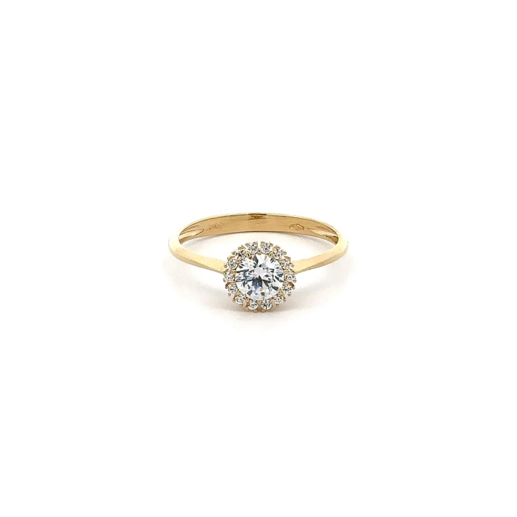 Goldring mit Zirkonen