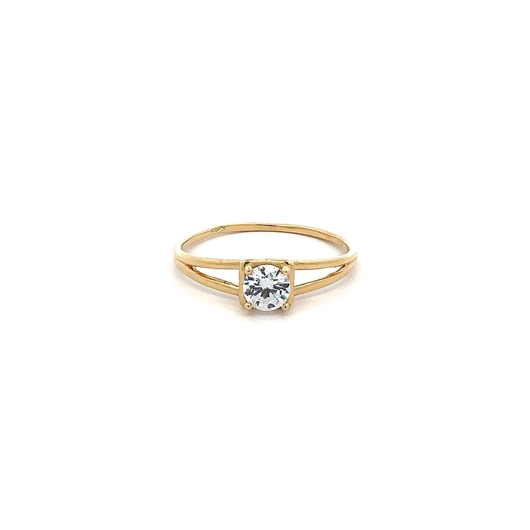 Gold Verlobungsring mit Zirkon