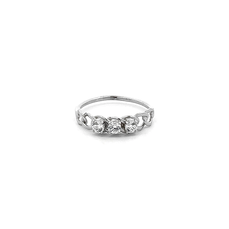 Ring mit Zirkonen aus Weißgold