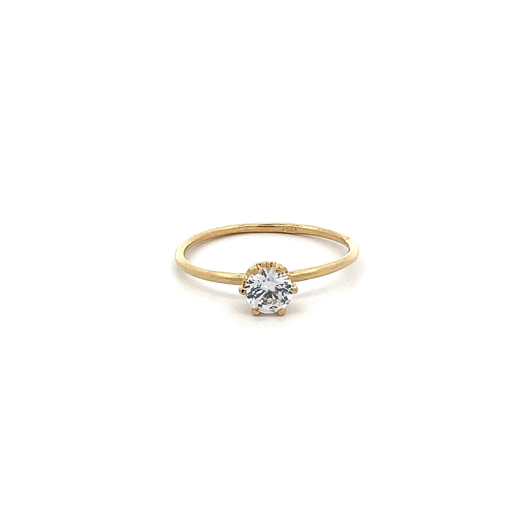 Gold Verlobungsring mit Zirkon