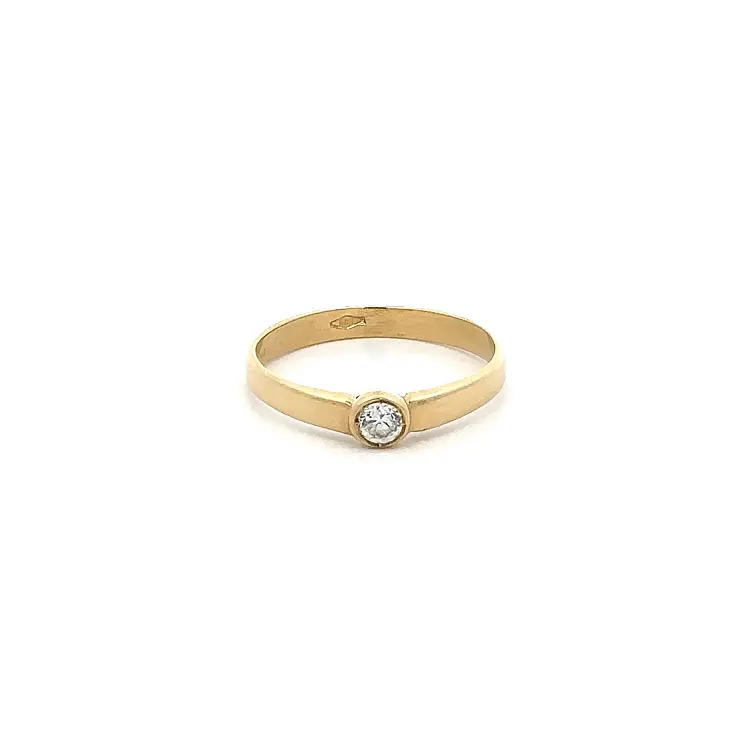 Gold-Zirkon-Zahnring