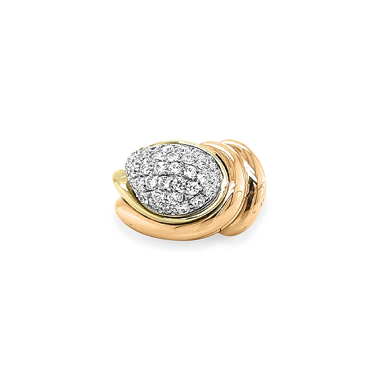 Goldring mit Zirkonen