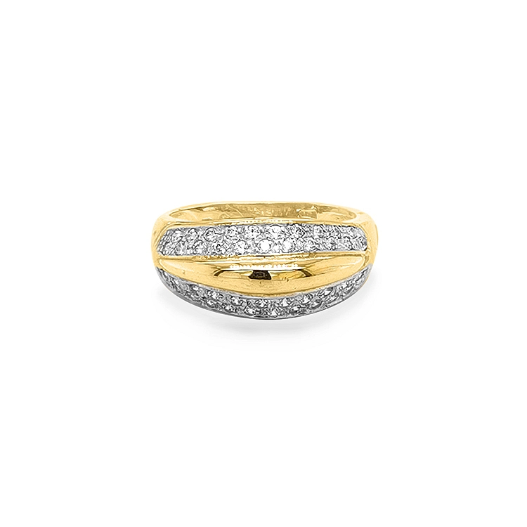 Goldring mit Zirkonen