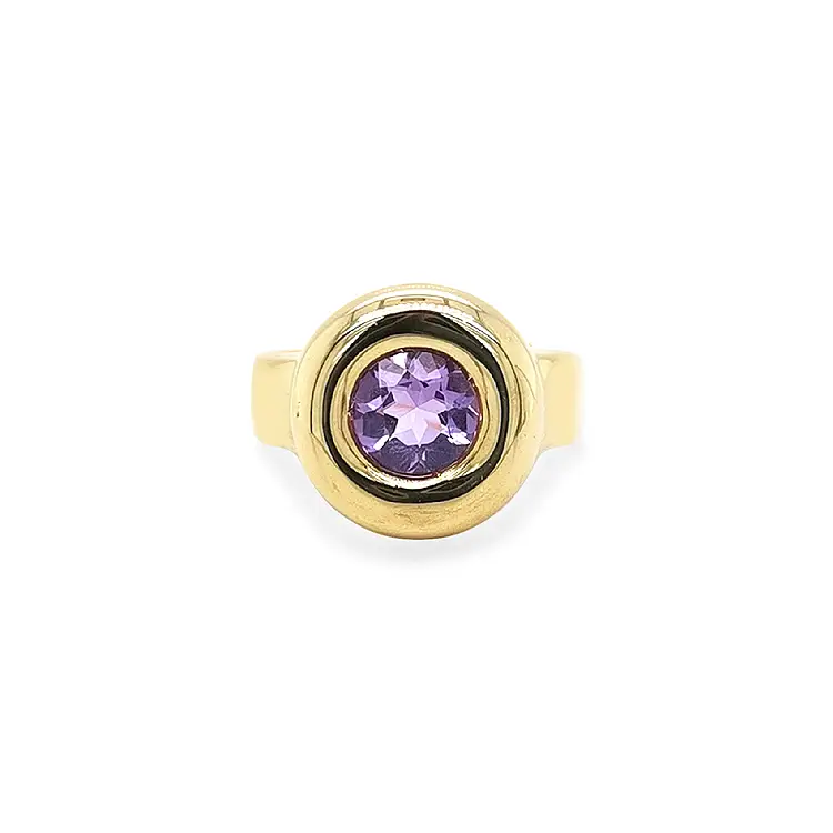 Exklusiver Goldring mit Amethyst