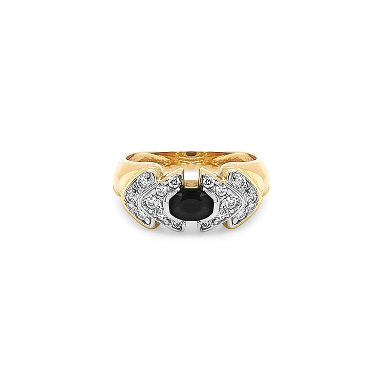 Goldring mit Zirkonen