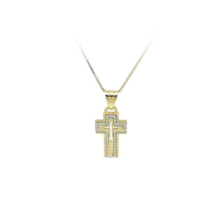 Kreuz aus kombiniertem Gold