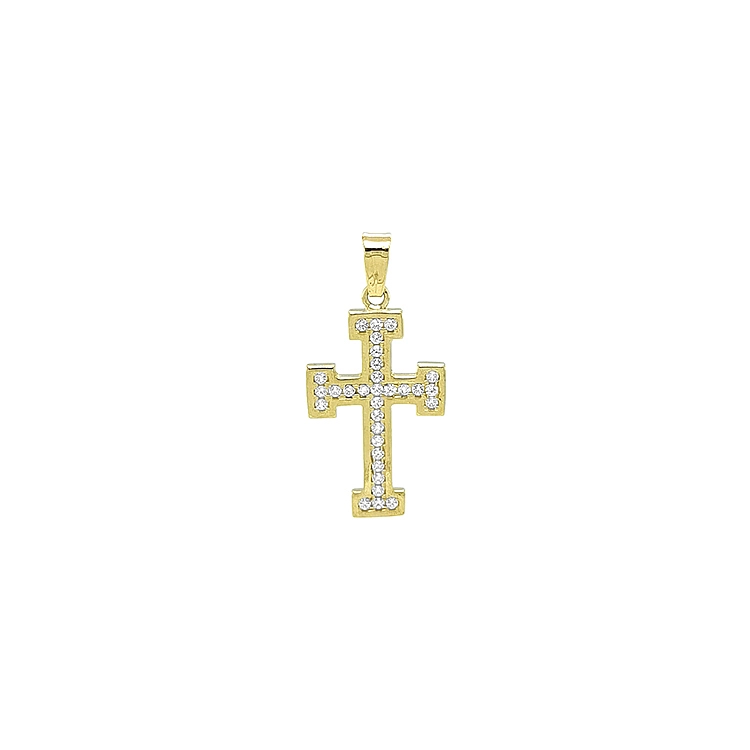 Gold-Anhänger mit Zirkonen