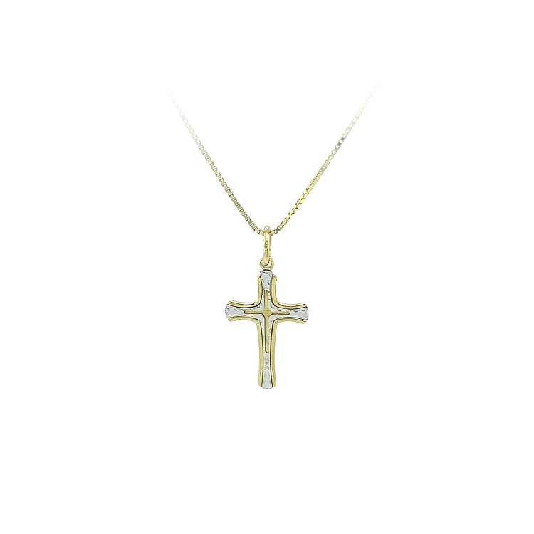 Goldenes Kreuz aus kombiniertem Gold