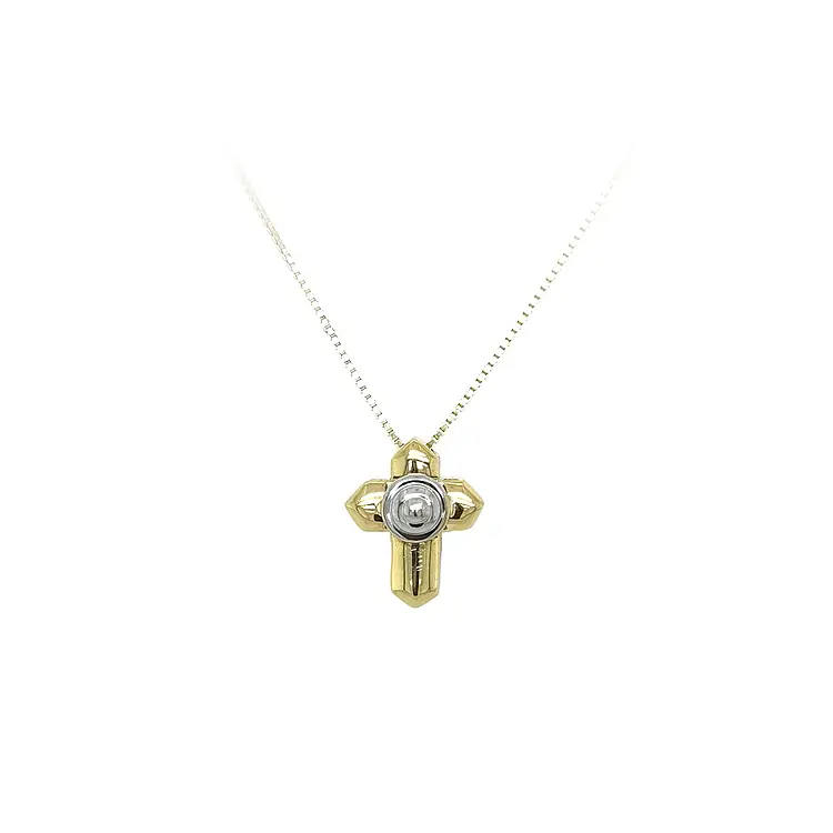 Anhänger Kreuz aus kombiniertem Gold