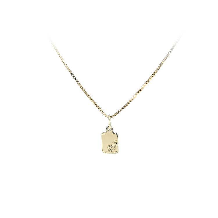 Gold-Anhängerplatte für Gravur