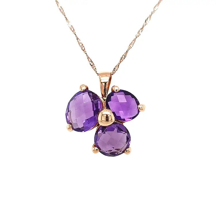 Gold-Anhänger mit Amethyst