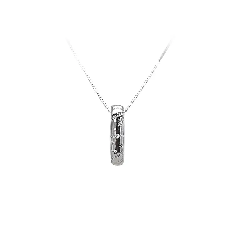 Anhänger mit Zirkonen aus Weißgold