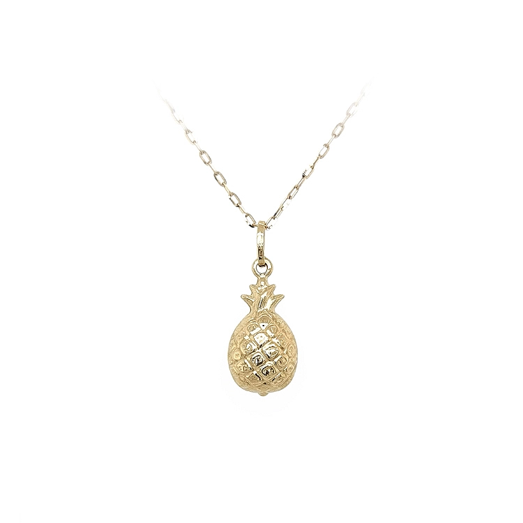 Gold-Anhänger Obst Ananas