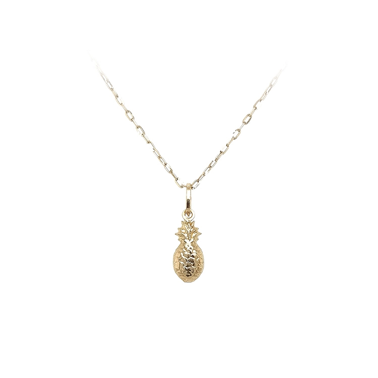 Gold-Anhänger Obst Ananas