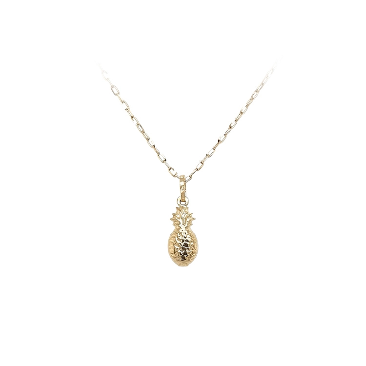 Gold-Anhänger Obst Ananas