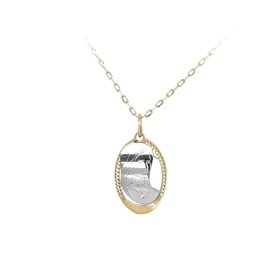 Anhänger Madonna Jungfrau Maria aus kombiniertem Gold