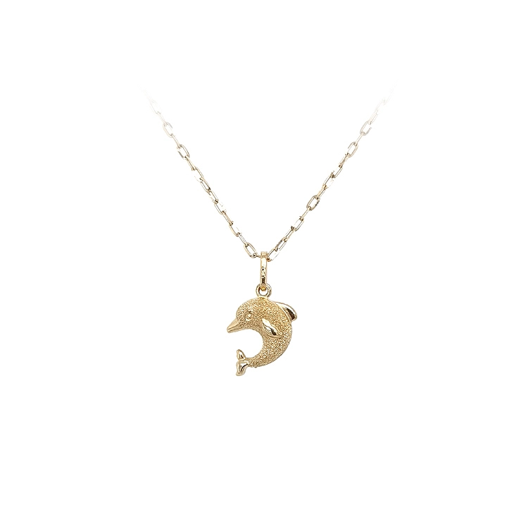 Goldener Delphin-Anhänger