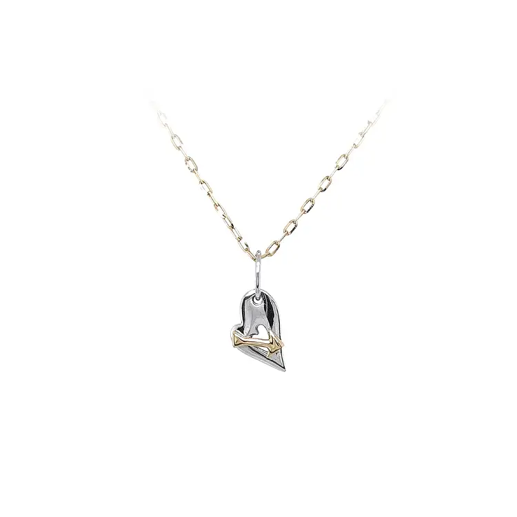 Goldanhänger Herz durchbohrt mit Pfeil