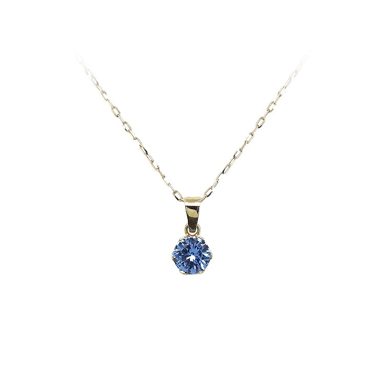 Gold-Anhänger mit blauem Stein