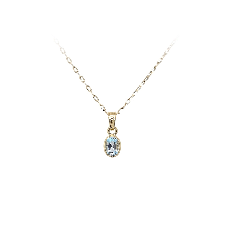 Gold-Anhänger mit blauem Stein