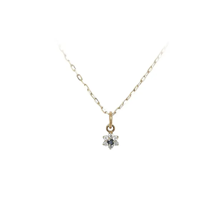 Gold-Anhänger mit blauem Stein