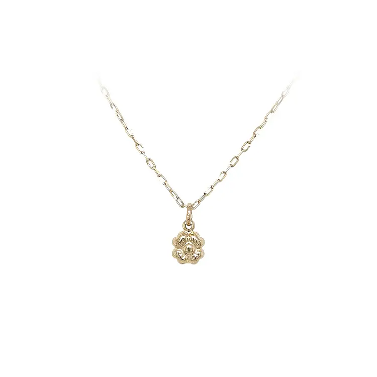 Vierblättriger Kleeblatt-Anhänger aus Gold