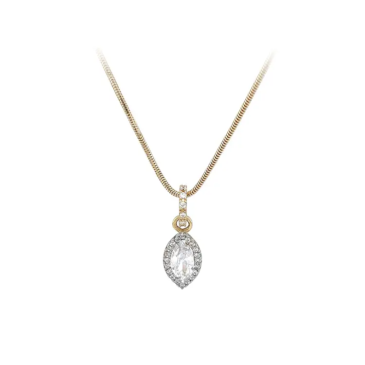 Goldhalskette mit Zirkonen