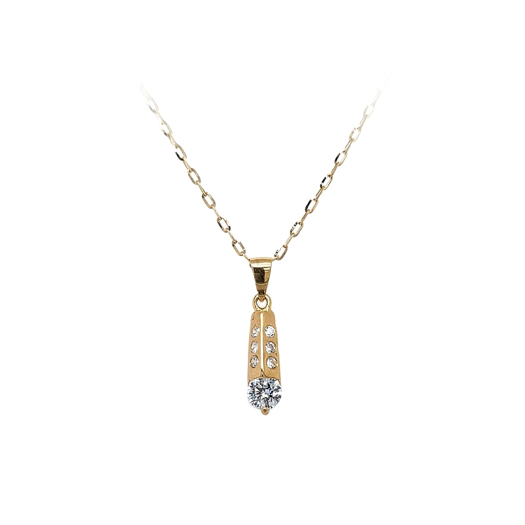 Gold-Anhänger mit Zirkonen