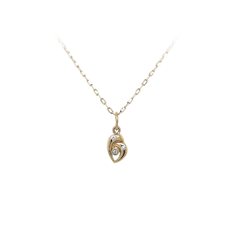 Gold-Anhänger mit Zirkonen