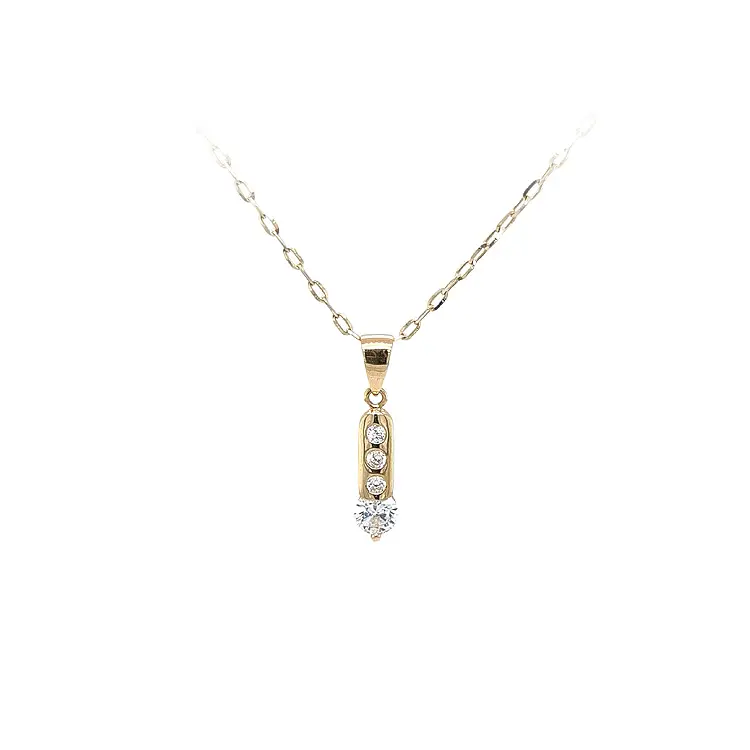 Gold-Anhänger mit Zirkonen