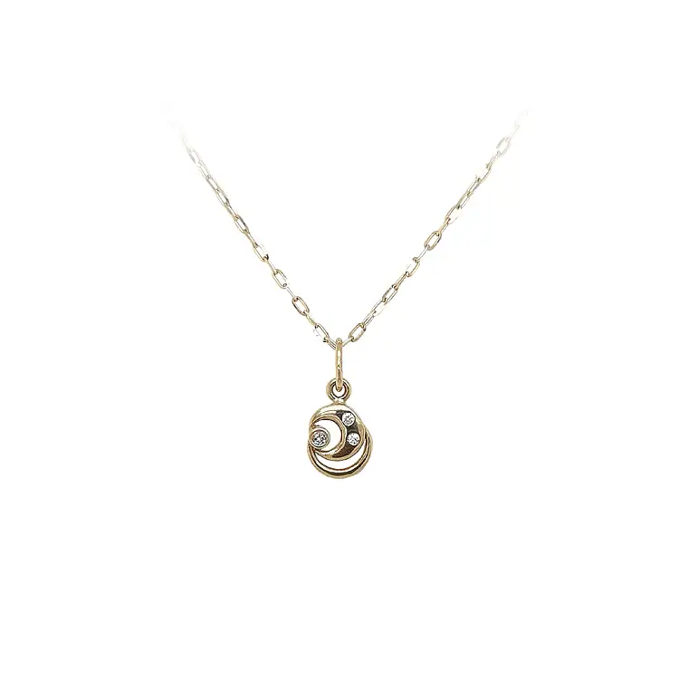 Gold-Anhänger mit Zirkonen