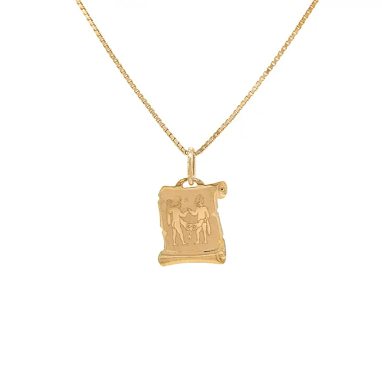 Gold-Anhänger Zeichen der Zwillinge