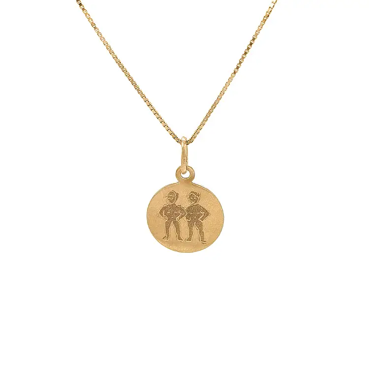 Gold-Anhänger Zeichen der Zwillinge