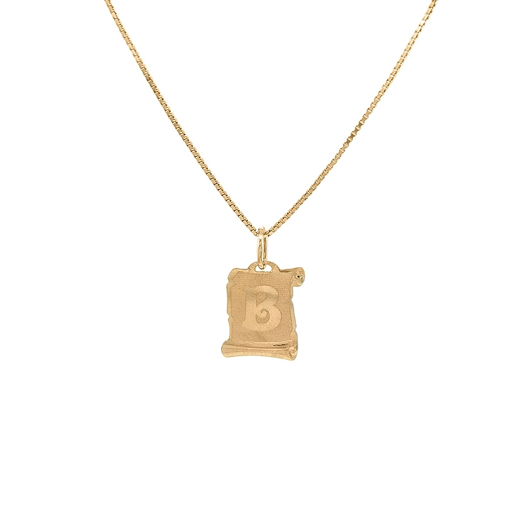 Gold-Anhänger Buchstabe B