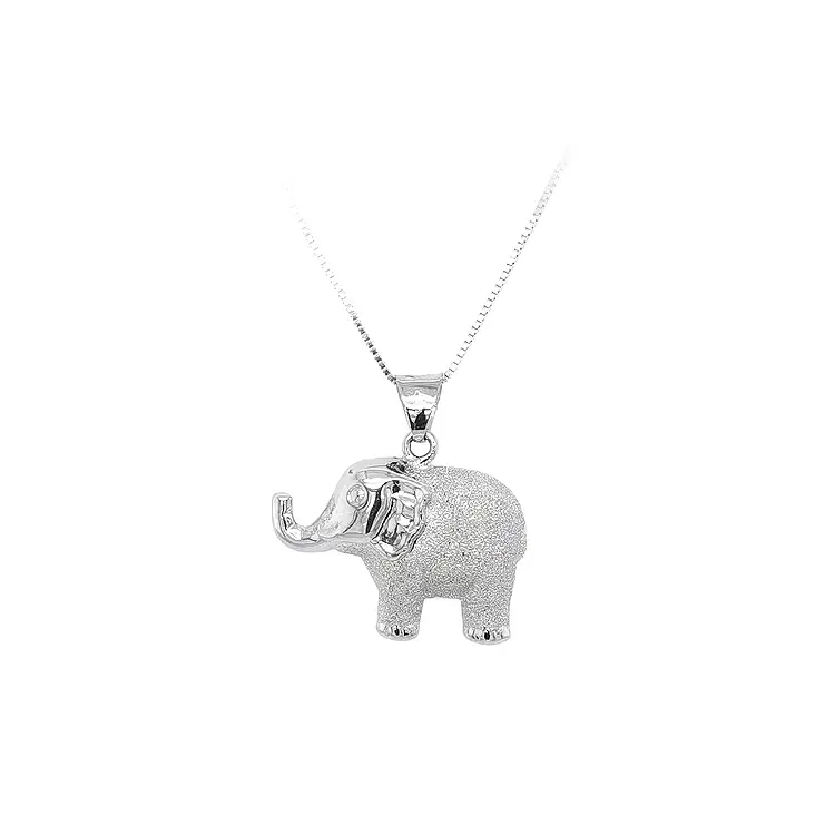 Anhänger Elefant mit Weißgold