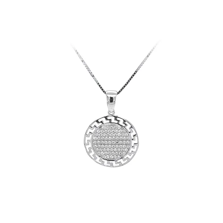 Anhänger mit Zirkonen aus Weißgold