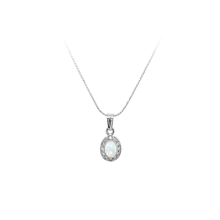 Anhänger mit Opal und Zirkonen