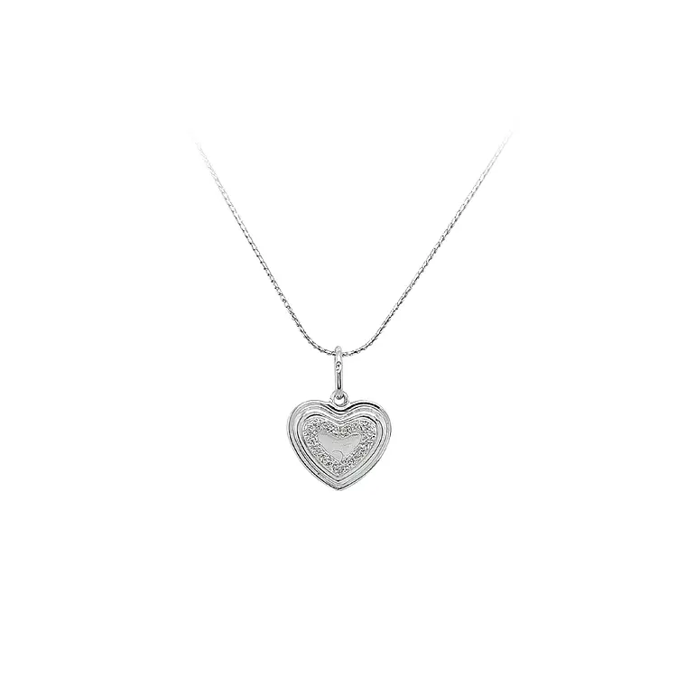 Anhänger Herz aus Weißgold